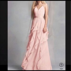 David’s Bridal pink bridesmaid dress